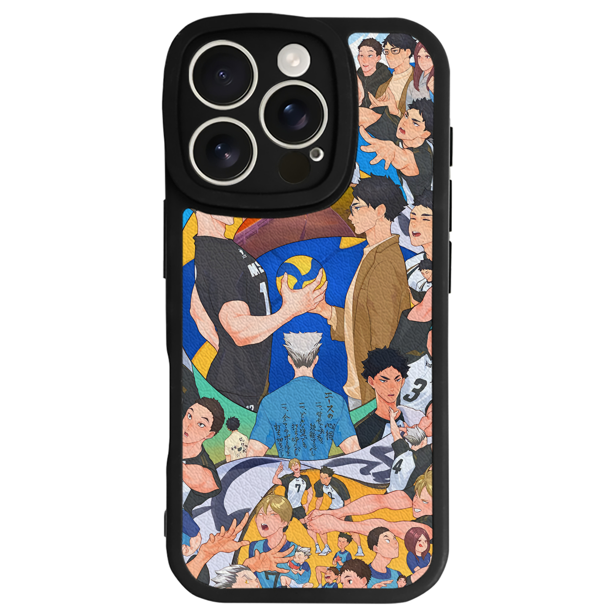 （画像用） ハイキュー!! Haikyu!! 【iPhone 16シリーズ対応】シリコンスマホケース（レザー調） 材質：シリコン